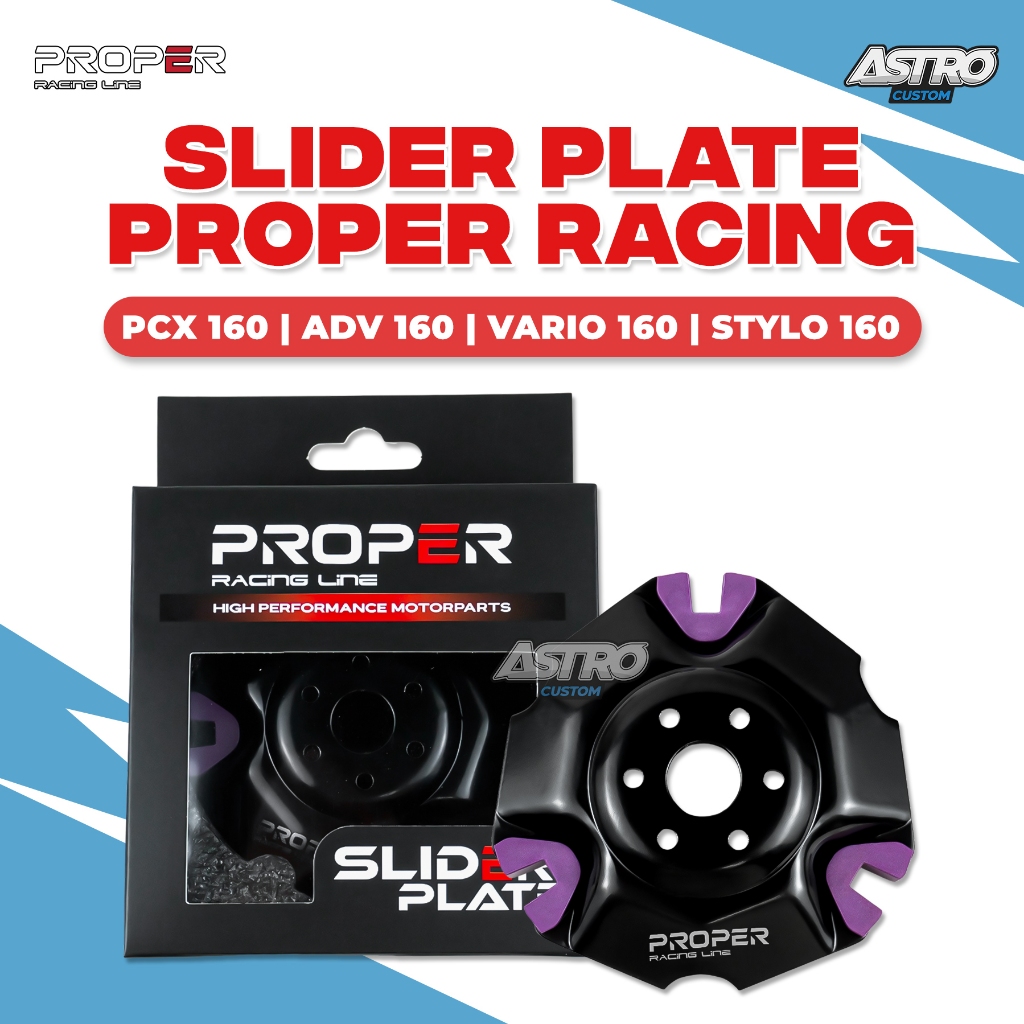 Proper Slider Plate PCX ADV Vario 160 Stylo KIZ Tutup Pulley Rumah Roller Ramplate Slide Piece CVT