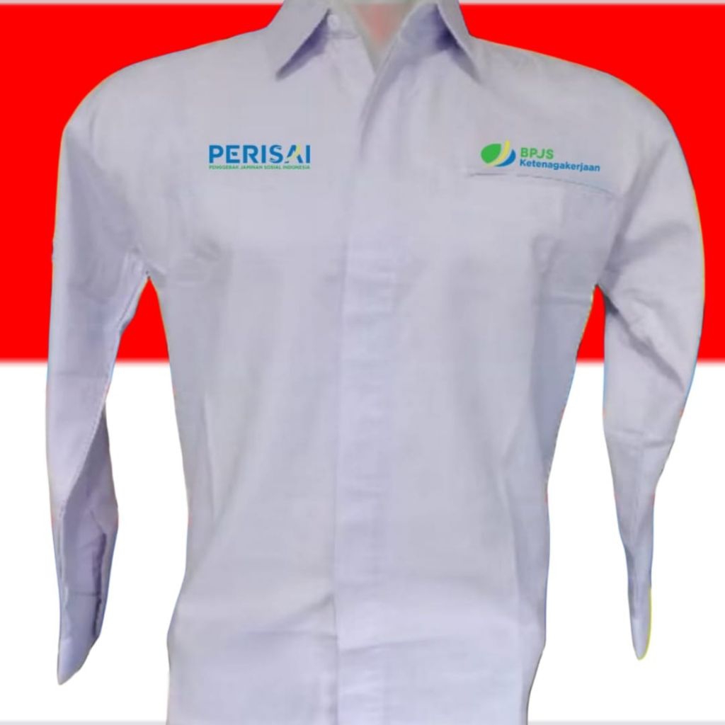 kemeja kantong1 BPJS perisai seragam. BPJS perisai pdh BPJS perisai kemeja kerja BPJS perisai seraga