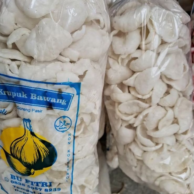 Kerupuk Upil BESAR rasa BAWANG Asli Kota Kediri Krupuk Goreng Pasir Renyah