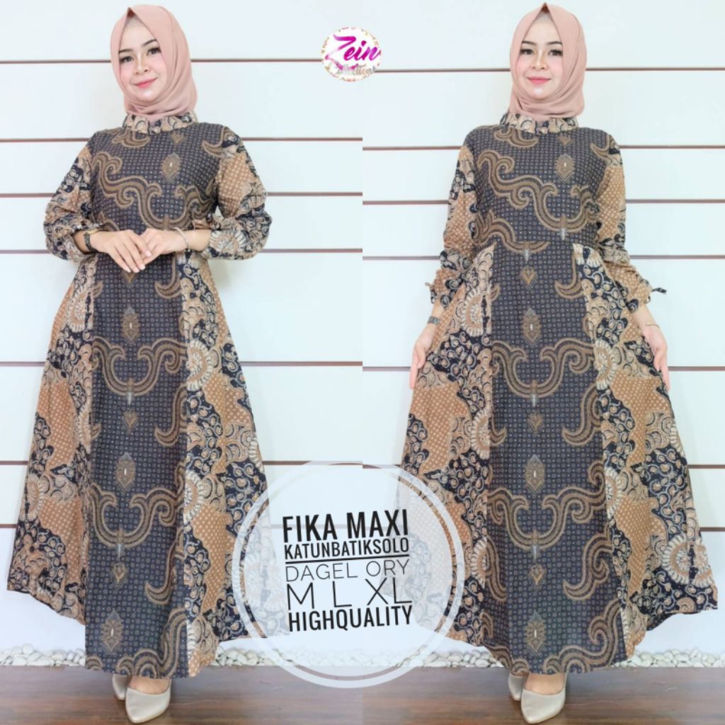 gamis katun batik solo