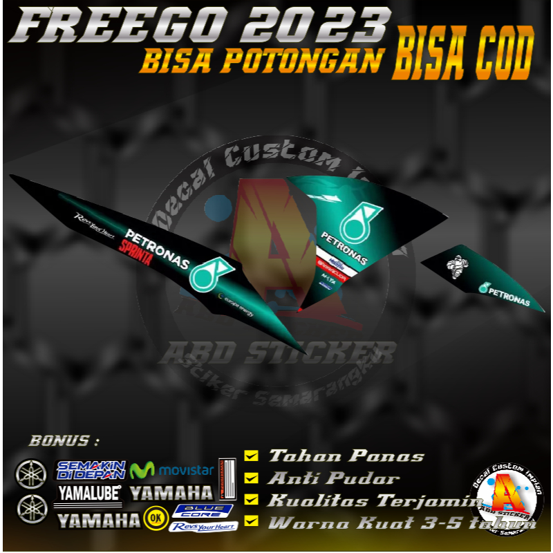 Stiping Stiker Motor Yamaha FREEGO 2023 - Striping Stiker FREEGO 2023 Anti Luntur |KODE A261