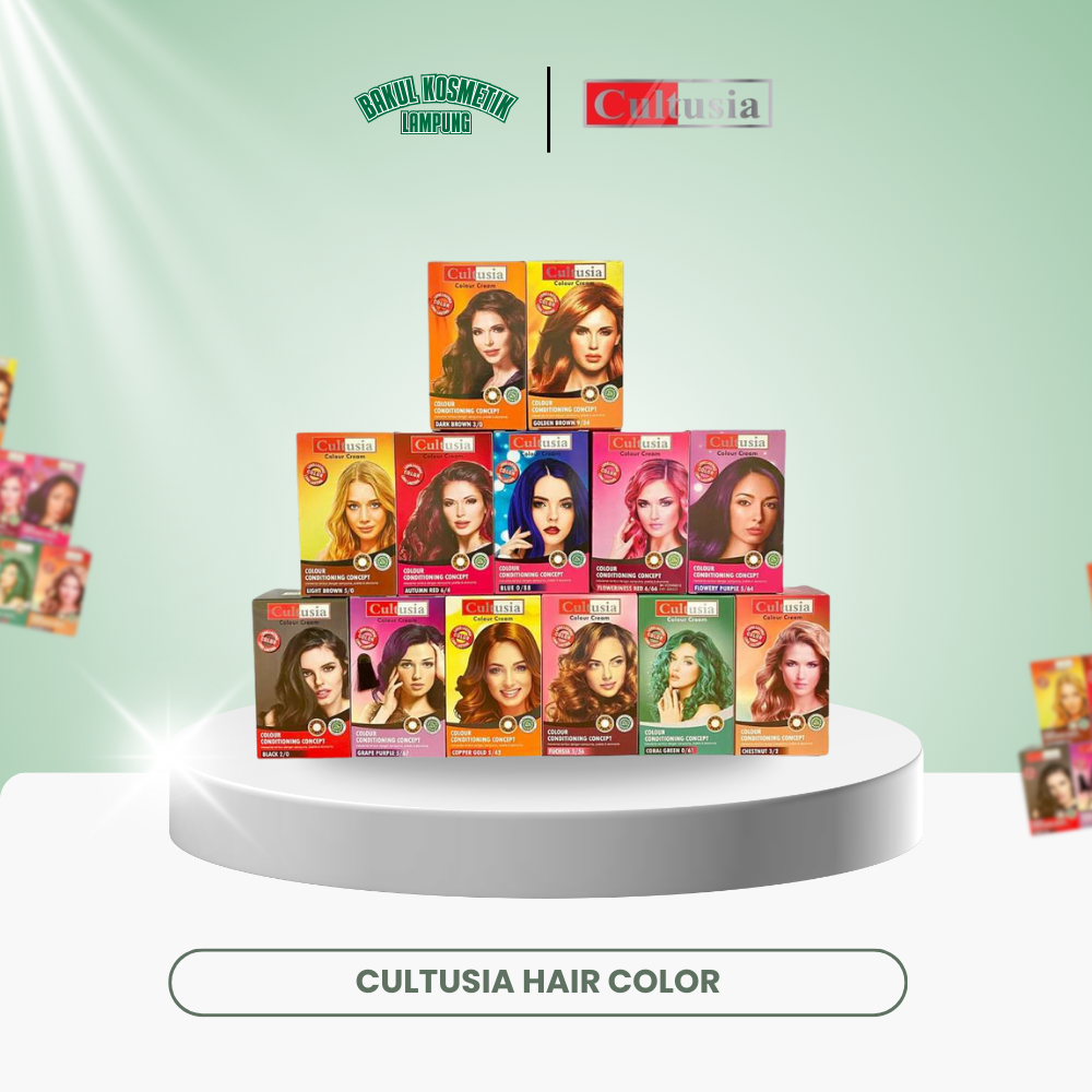 CULTUSIA Hair Color Colour Cream Pewarna Cat Rambut AMMONIA FREE