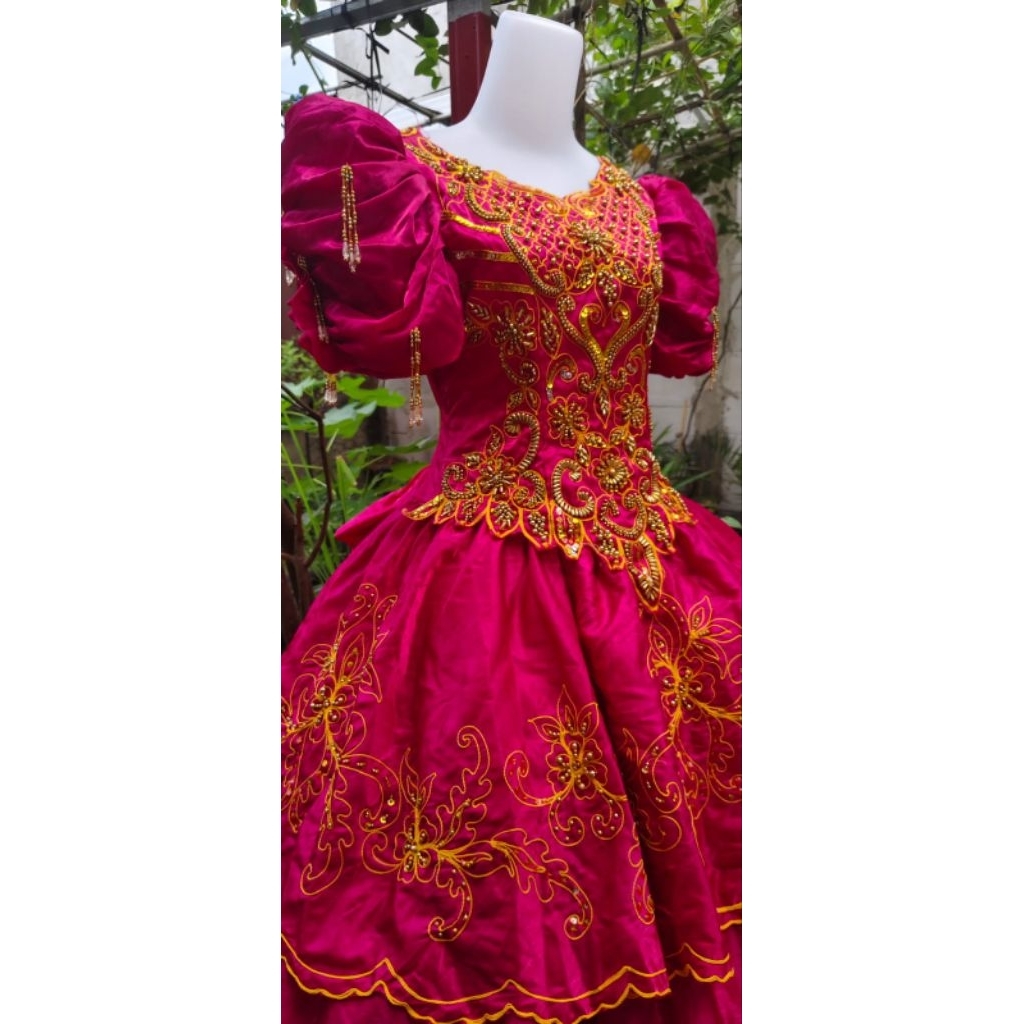 Gaun Noni Belanda Pink Fushia bisa Party Brithday - Pesta - Penyanyi - Karnaval