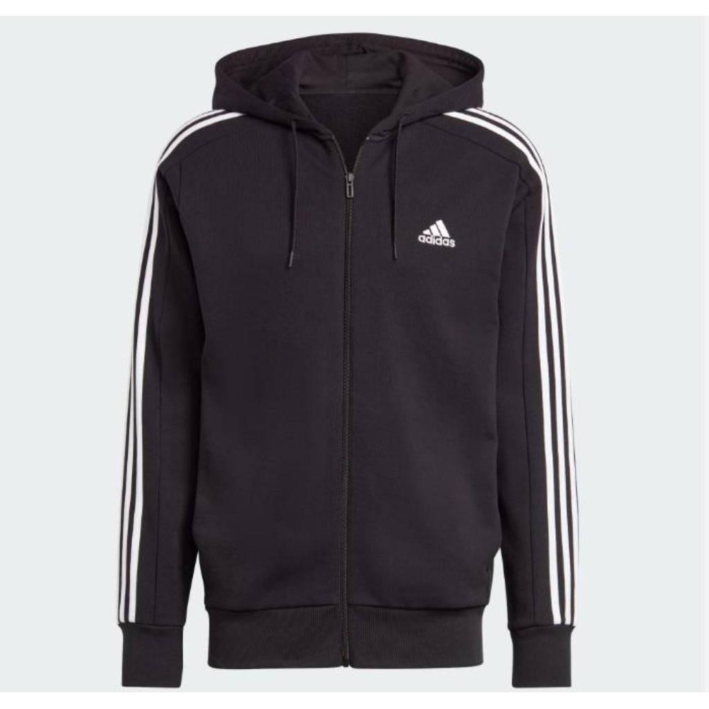 Adidas Hoodie Full-Zip Essentials French Terry 3-Stripes Original