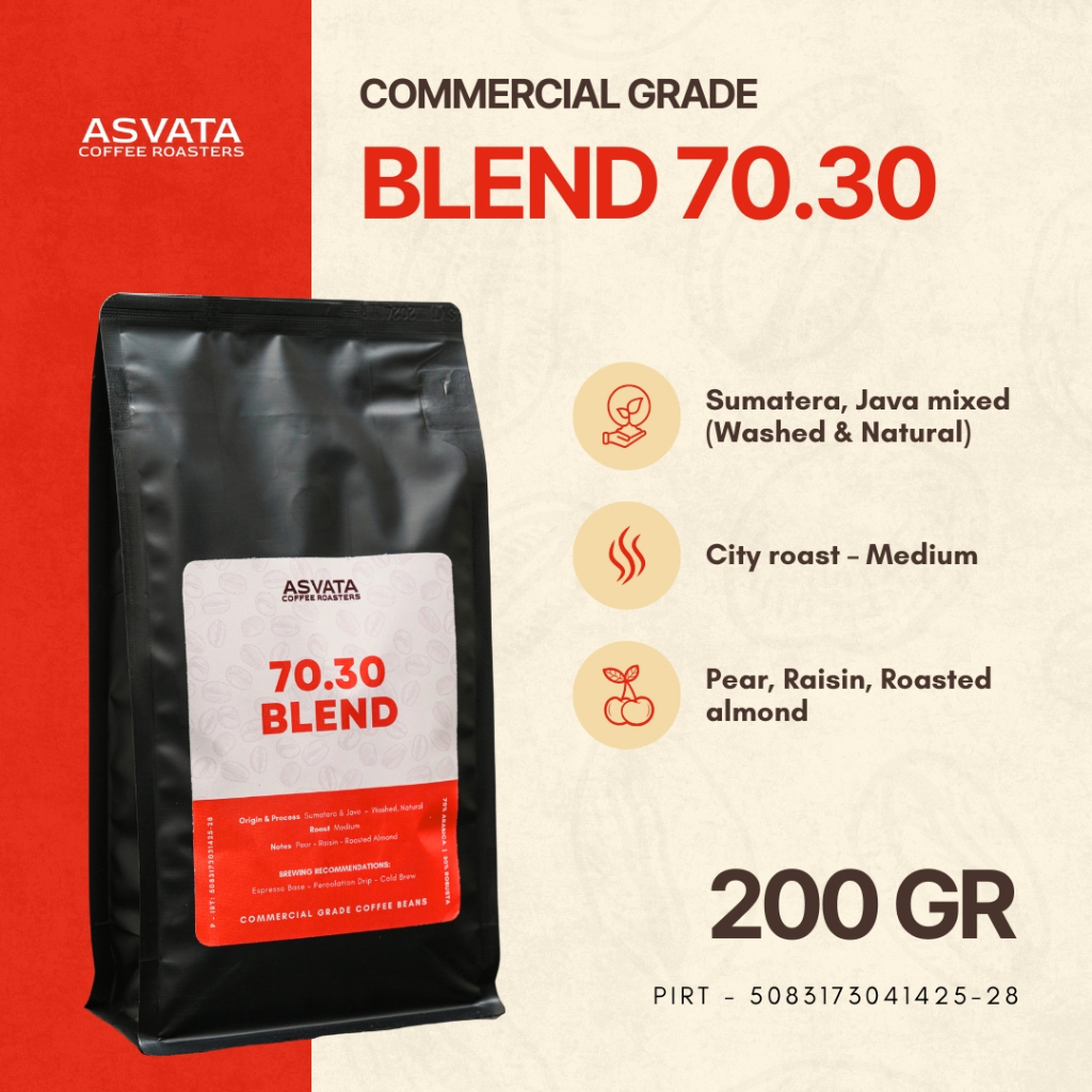 

Biji Kopi 70.30 200 Gram Commercial Blend Arabica Robusta
