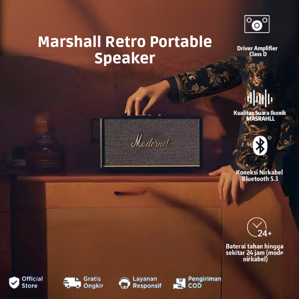 Marshall M109:Portable Wireless Bluetooth Speaker  Mini Compact Speaker  Outdoor Bass Boombox