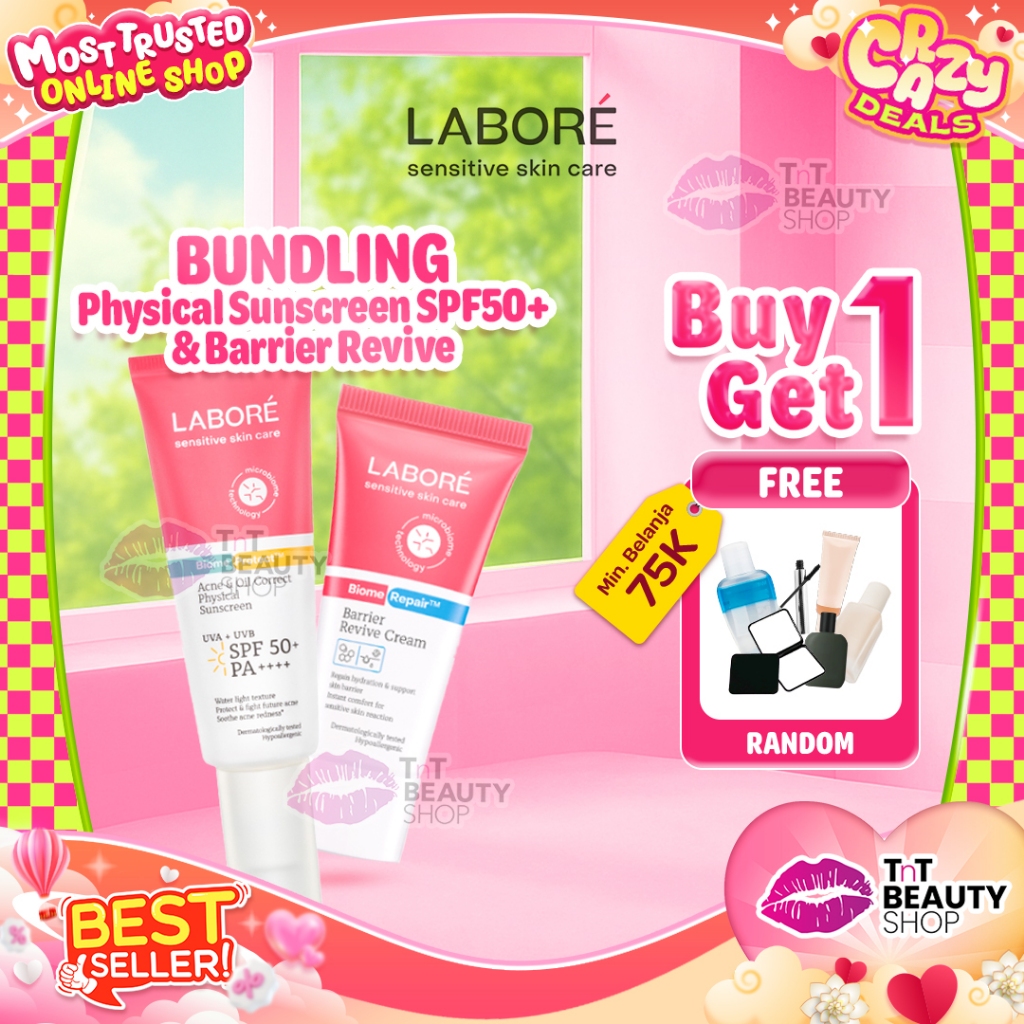 {BUNDLING} Labore Acne & Oil Correct Physical Sunscreen SPF50+ PA++++ 40ml & LABORE Sensitive Skin C