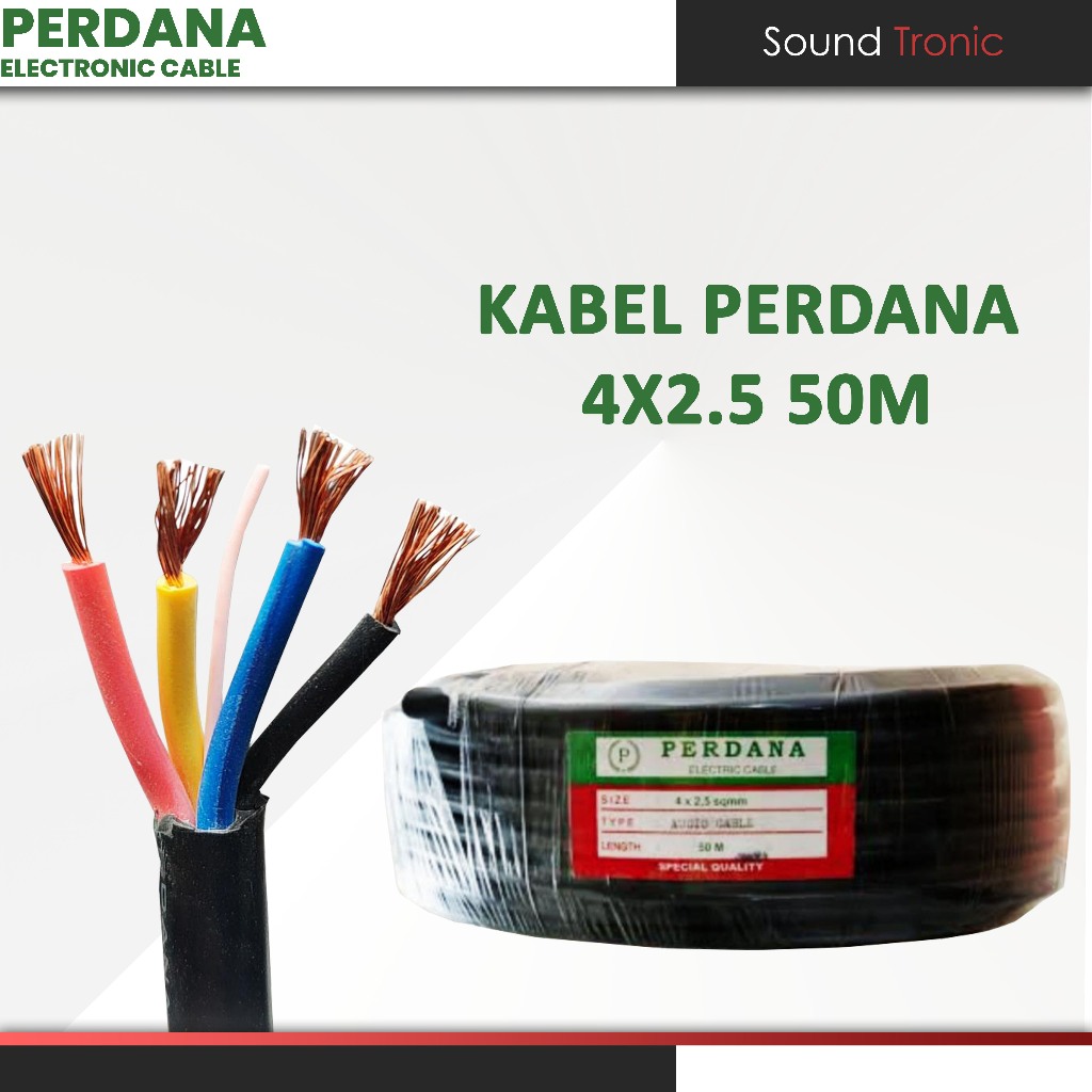 Kabel Audio Speaker 4x2.5 Perdana Kabel Listrik isi 4 Serabut 50M