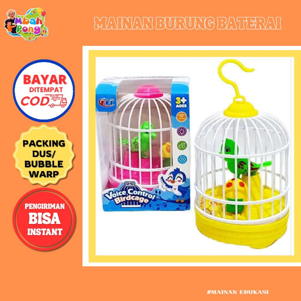 mainan burung dalam sangkar,mainan burung bunyi,mainan burung bersuara,mainan anak-anak,mainan murah