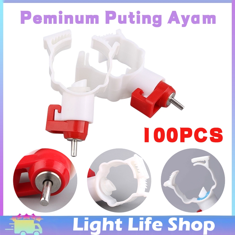 100PCS Nipple A9 Bulat nipel nepel nippel alat minum ayam puyuh pedaging broiler A9Bulat