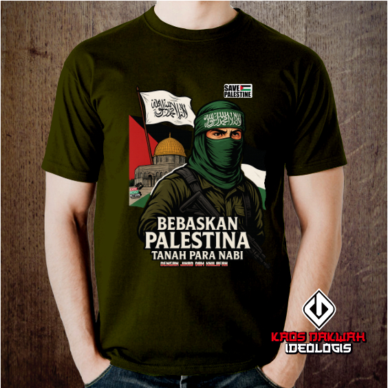 baju save palestine t-shirt kaos save palestine putih