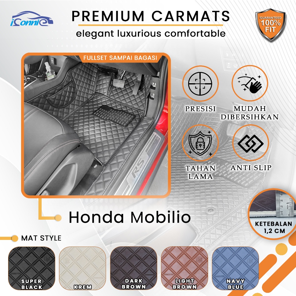 ICONNIE Karpet mobil Honda Mobilio Tahun 2014-2024