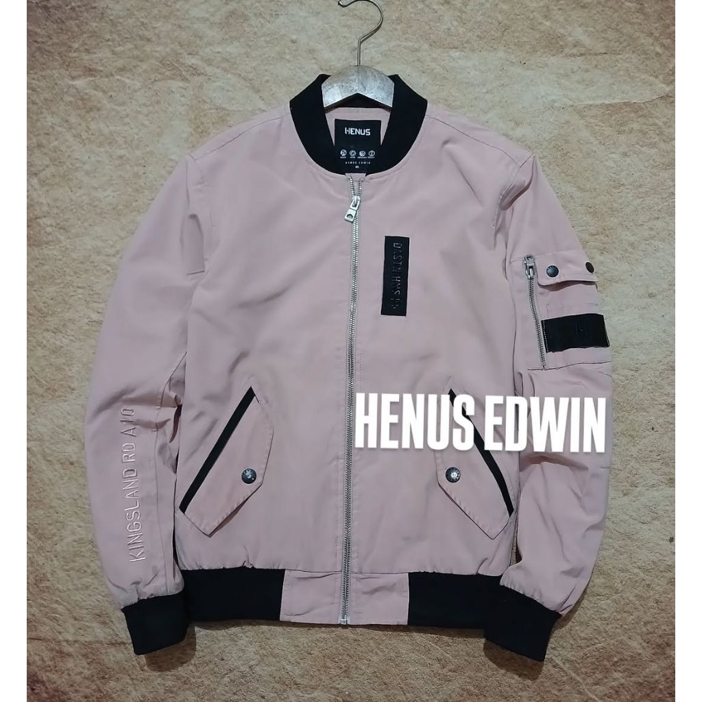 Jaket casual bomber keren HENUS EDWIN second/bekas/preloved