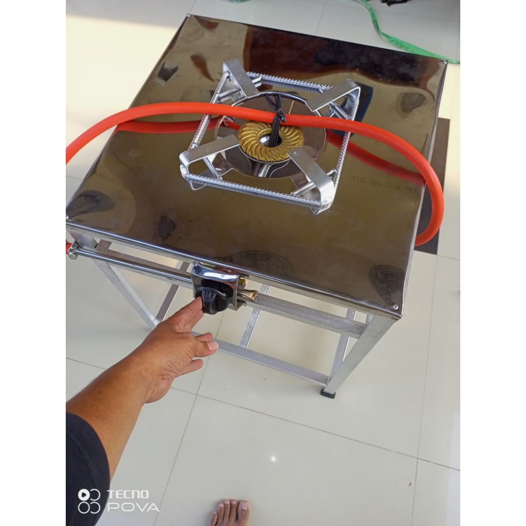 Kompor besar 1 tungku 50x50x65 cm kompor wozz lamongan besi stenlis