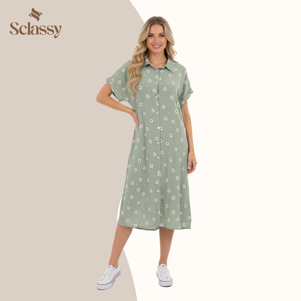 SCLASSY - Daster Wanita Remaja Korea Berkerah