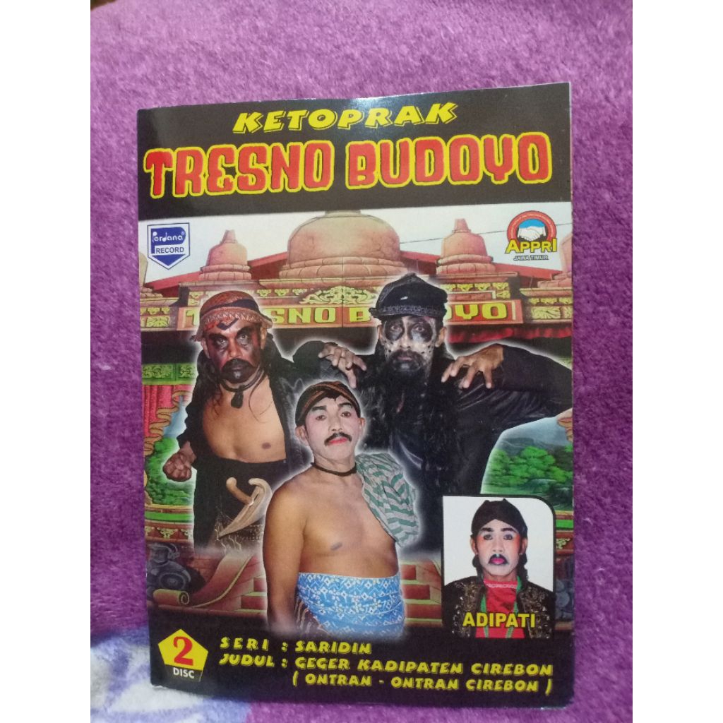 VCD KETOPRAK TRESNO BUDOYO SARIDIN 2 DISC