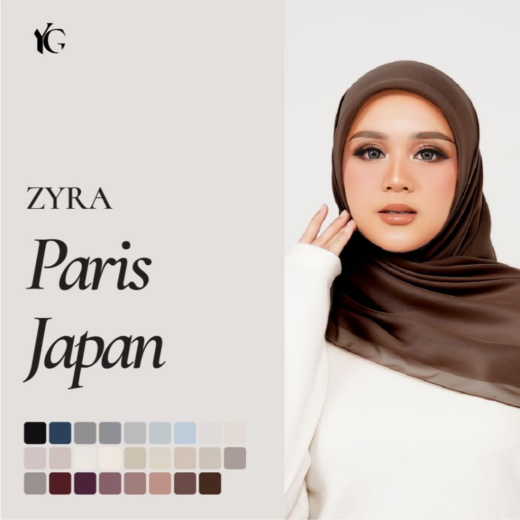 YourGleezed - Zyra Paris Japan (Hijab Segiempat Bahan Paris Japan)