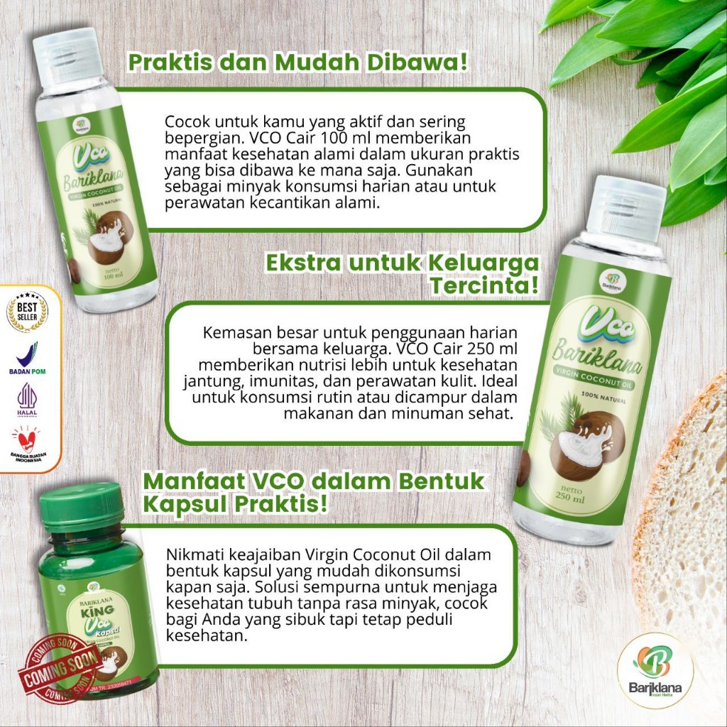 

VCO Bariklana Virgin Coconut Oil