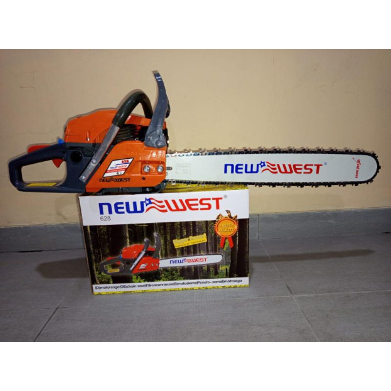 New West 628 Senso Kecil Bar 24inch - Chainsaw Bar Laser New west 24inch Full set Siap Pakai