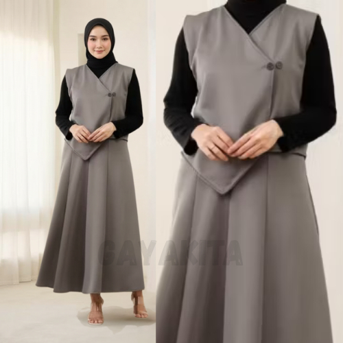 Naomi Vest Set - One Set Rok - Set Blazer Wanita - Setelan Rok Wanita - Setelan Rok - Rok Panjang