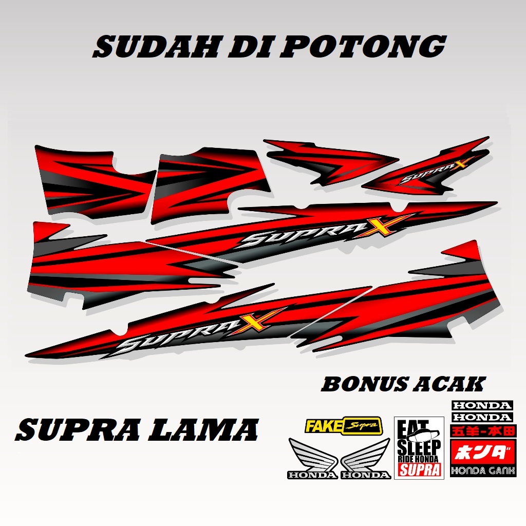Striping Supra X Lama Stiker Lis body Supra X Old Supra Fit Grafis 01 Hologram / Vynil Ad001