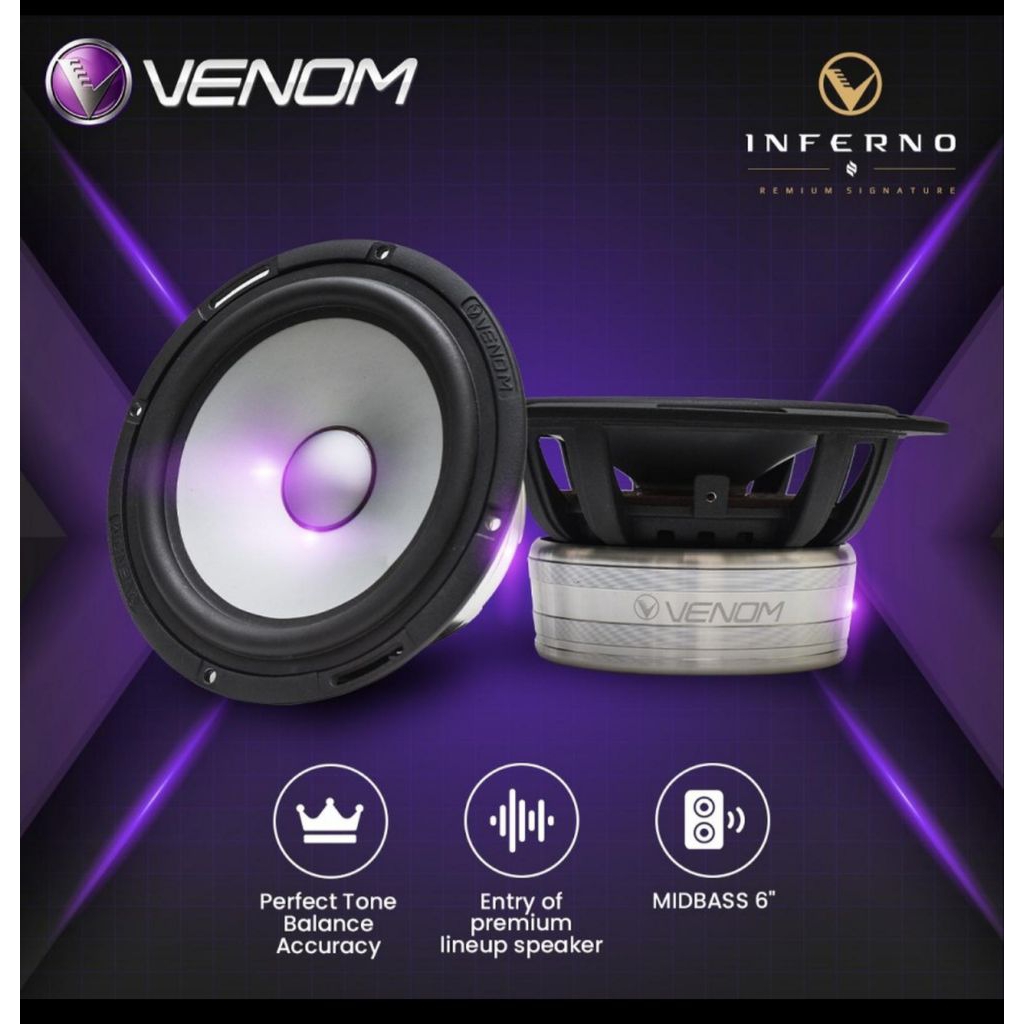 Venom inferno speaker vin 6 speaker mobil midbas 6 inch original