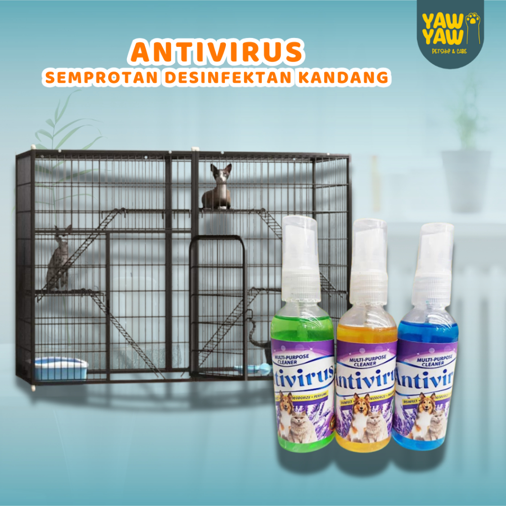 Semprotan Desinfektan Pembersih Kandang Kucing Anjing Anti Virus Bakteri Spray Kandang Anabul