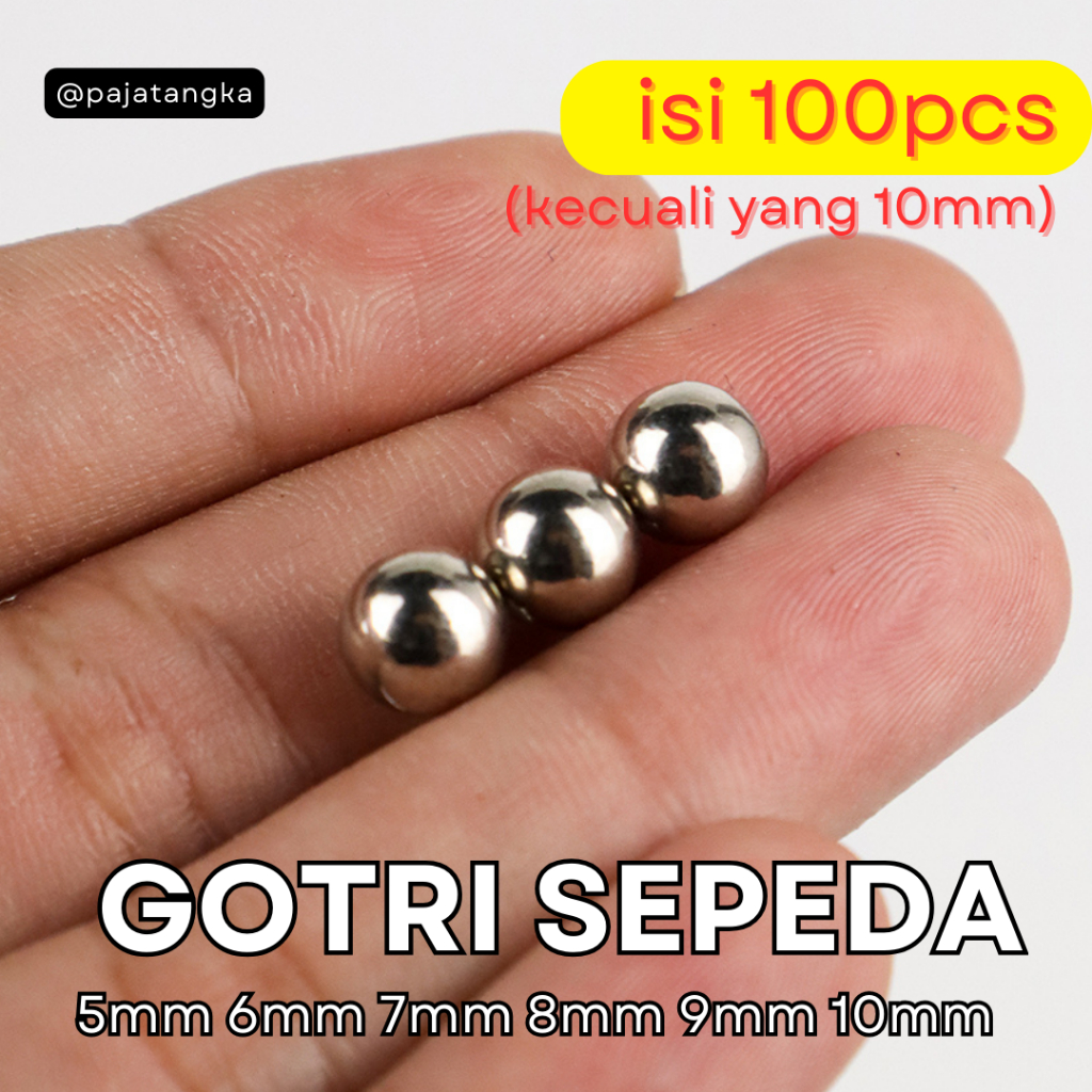 Gotri Sepeda Besi Ukuran 5mm-10mm Isi 100 Pcs