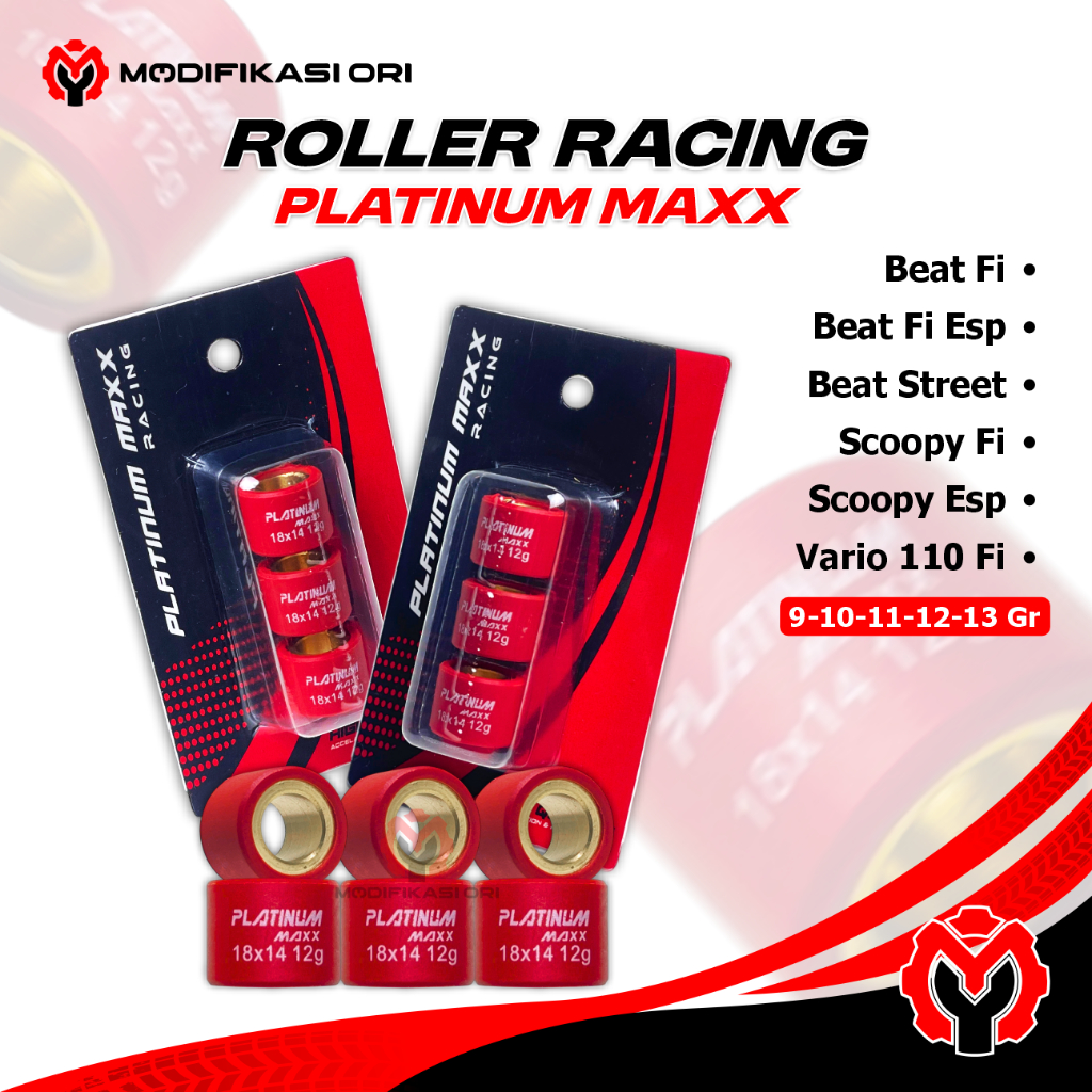 BEAT FI - Roler beat fi racing teflon roler PLATINUM Maxx scoopy beat karbu fi esp kirian cvt beat