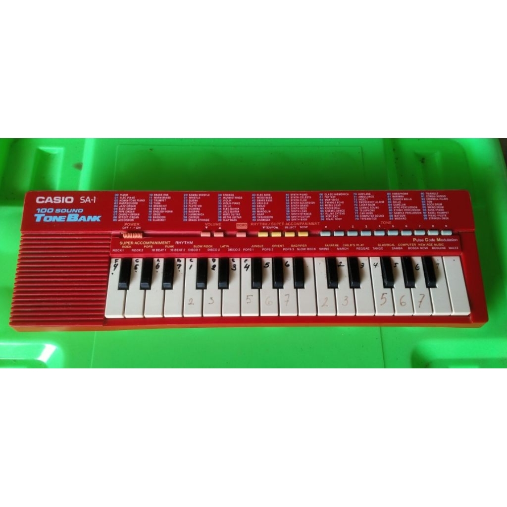 Mainan Idukasi Mini Piano keybord CASIO SA-1Tone BANK BEKAS