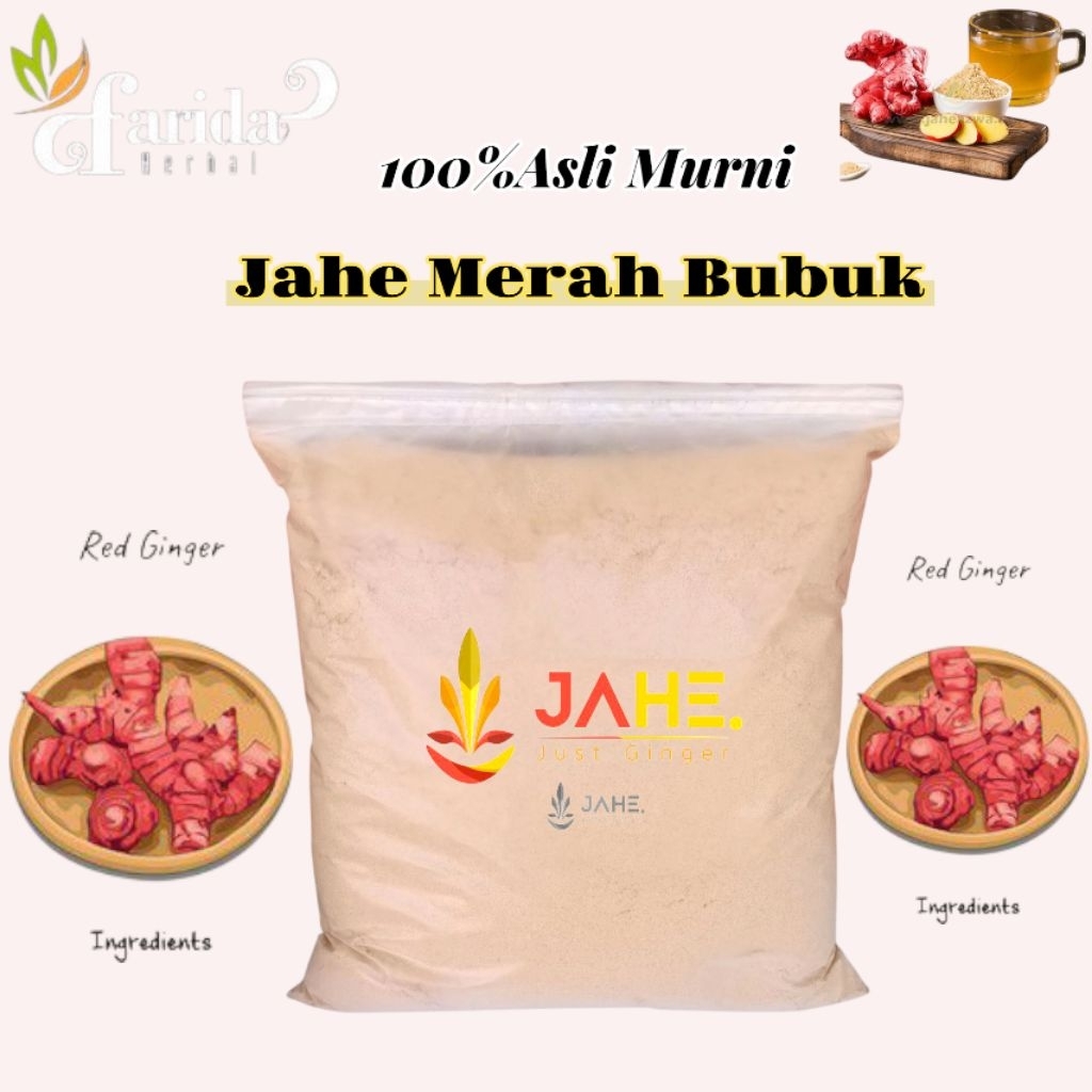 Jahe Merah Bubuk Murni 1Kg/Asli Murni Jahe Merah Bubuk 1Kg