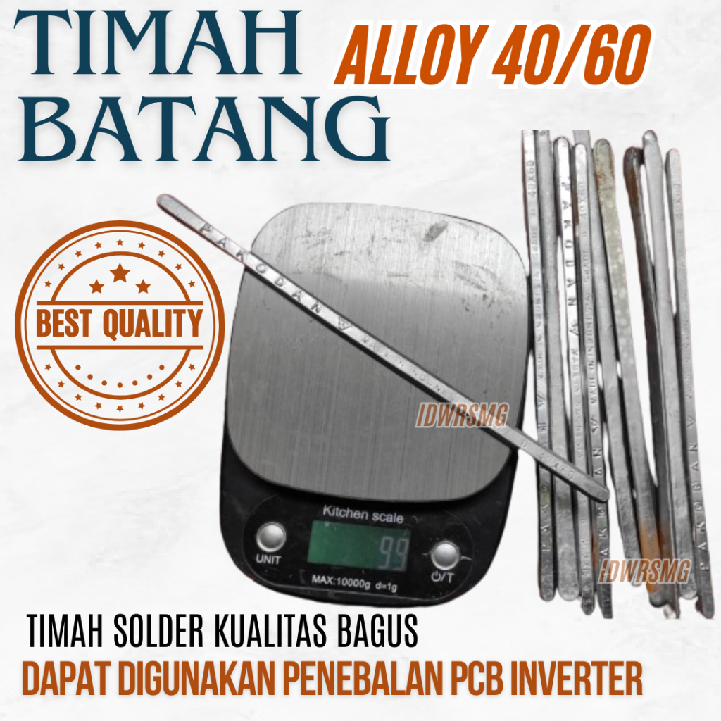Timah Batang solder parti batangan Alloy 40/60 Lunak Kualitas Bagus untuk Penebalan PCB Inverter