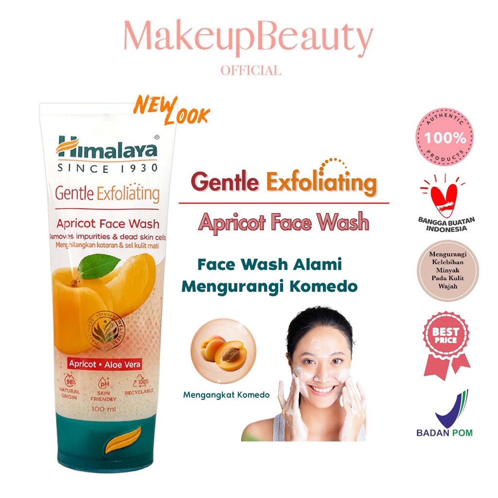 HIMALAYA Gentle Exfoliating Daily Face Wash 100ml | 50ml - Mengurangi Komedo