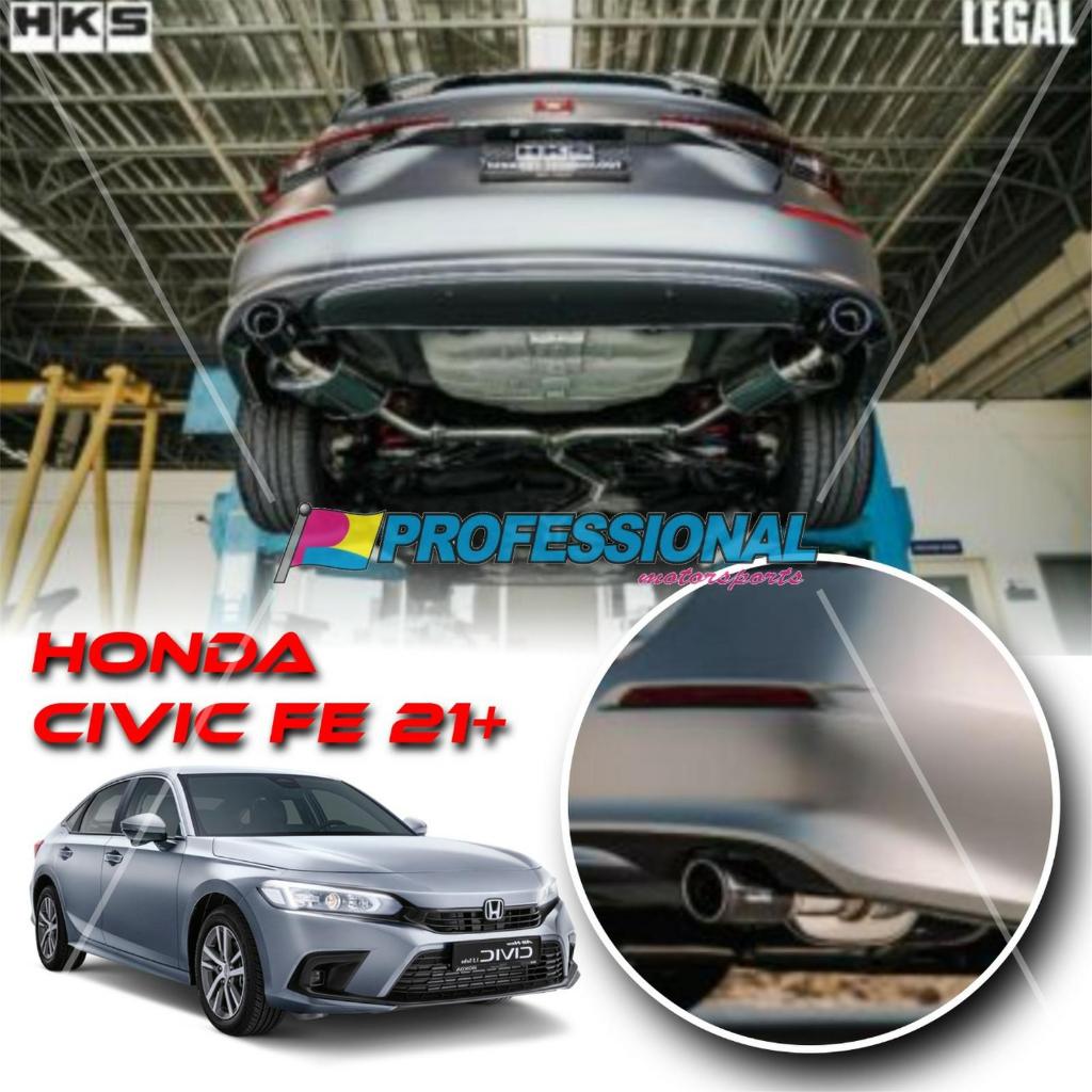 HKS Racing Exhaust Muffler H. Civic Turbo FE LEGAL CARBON 31013-ZH011