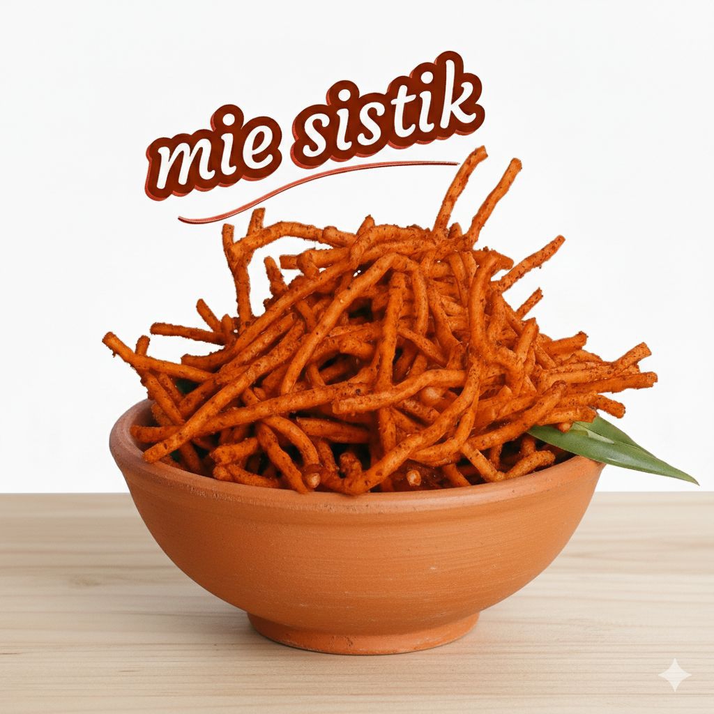 

Cemilan Pedas Sistik Mie 1kg keripik