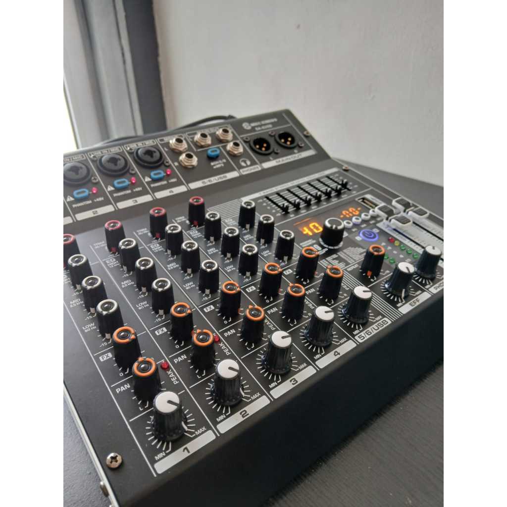 Mixer Audio 6/8 Channel MKC KIMISO Premium 6/8 Port Bluetooth Soundcard Original