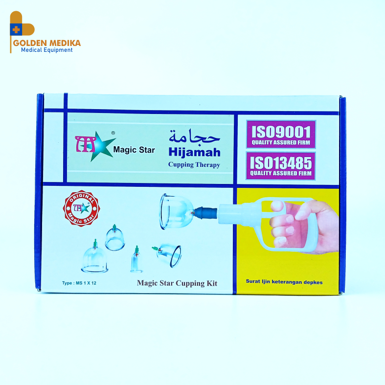 Paket Lengkap Alat Bekam  Magic Star 12 / 6 + Pen Bekam Magicstar