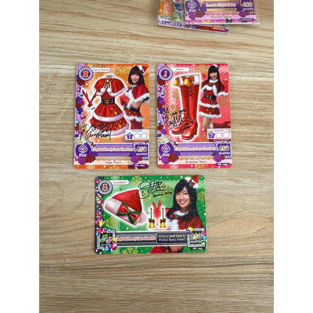 kartu aikatsu christmas promotion x jkt 48 signed
