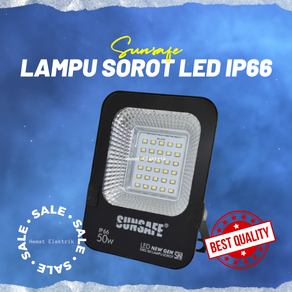 Lampu Sorot LED Sunsafe 10 20 30 50 Watt Lampu Tembak IP 66 Outdoor