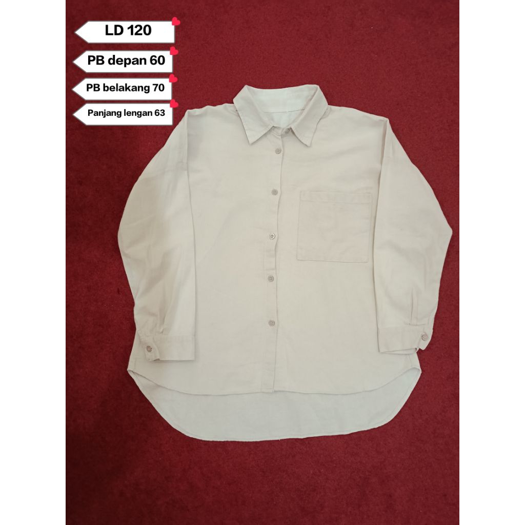 Preloved Kemeja Wanita Cream
