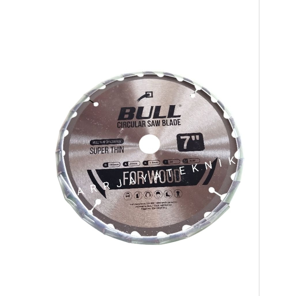Mata Serkel/Pisau Gergaji/Circularsaw Blade Bull 7"