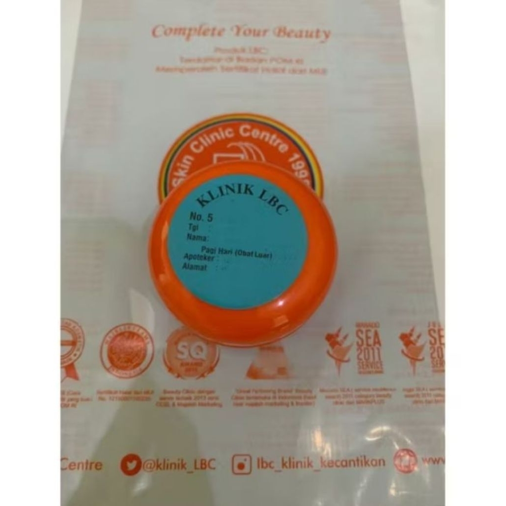Cream Pagi LBC no.5 tirai putih spf 33