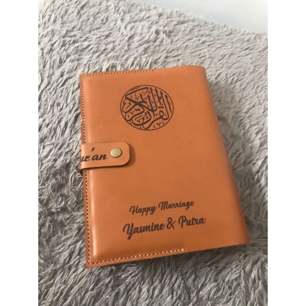 

Al-qur'an cover kulit ukuran A5 - custom tulisan