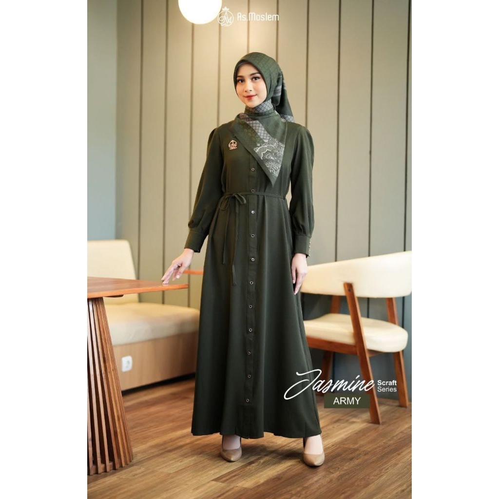 [COD] JASMINE DRESS BY AS MOSLEM/GAMIS SET SCARF
