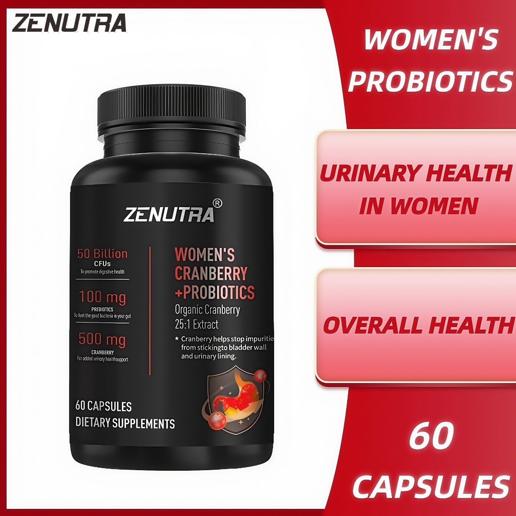 Probiotik Cranberry untuk Wanita 50 Miliar CFU | Suplemen Kesehatan Wanita Cranberry, Dukungan ISK &