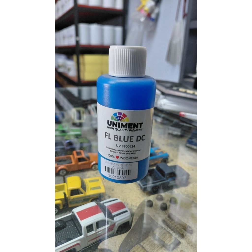 

Pigment Flo Blue DC pewarna tinta sablon rubber