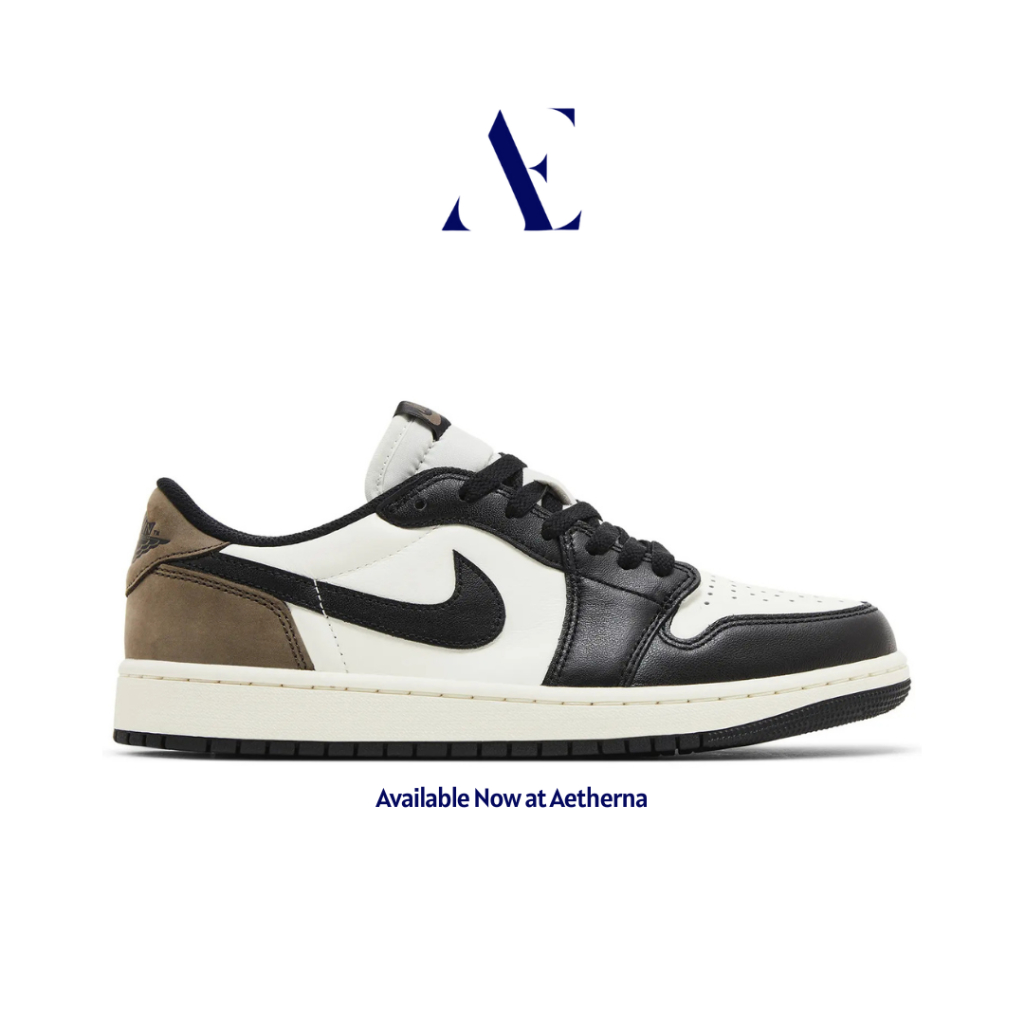 Aetherna. - Sepatu Sneakers Air Jordan 1 Low OG Dark Mocha Brown Authentic
