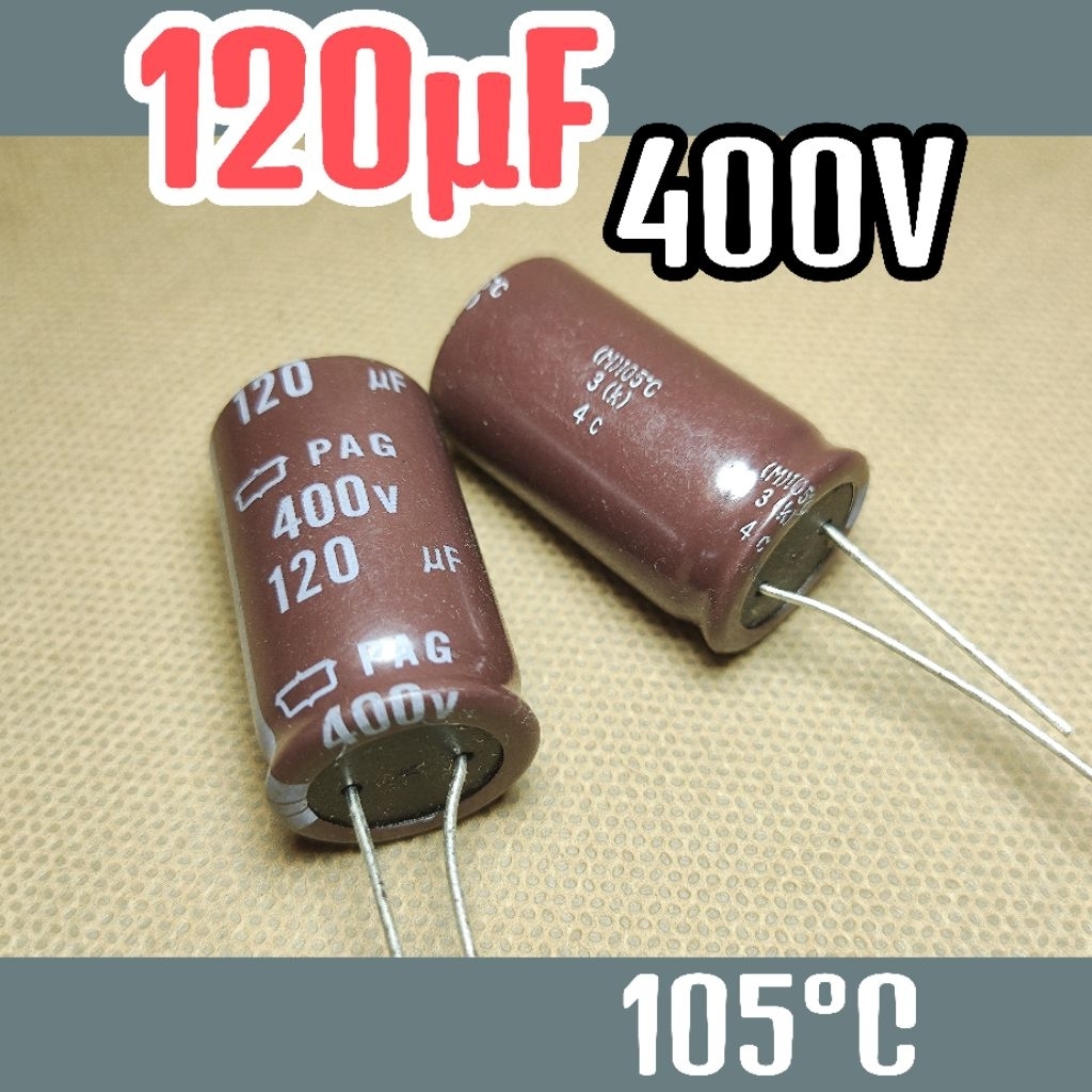 Kapasitor capasitor elko elco 400v 120uf 400v 120 uf 400 v 400volt ORIGINAL