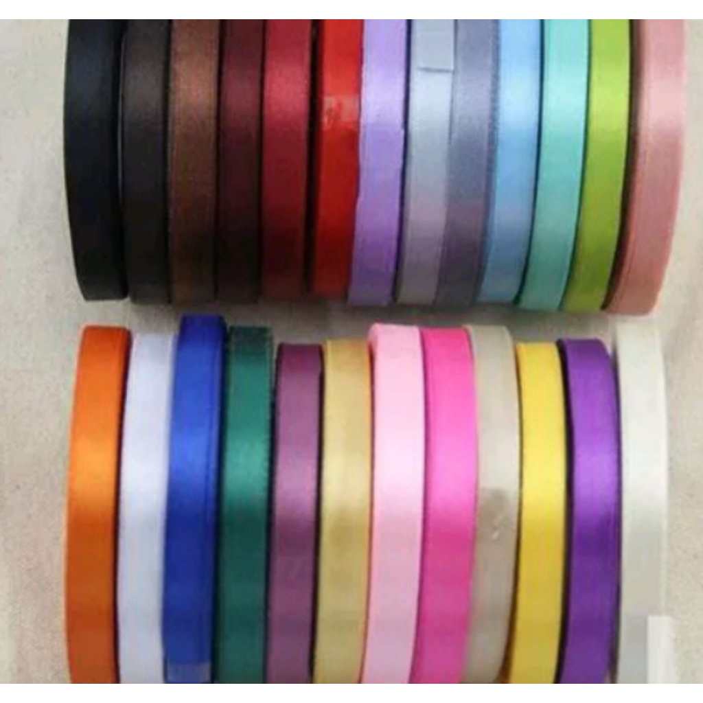 

pita satin ukuran 9 mm/0,9 cm eceran per meter