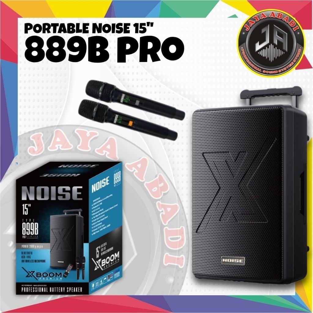 SPEAKER PORTABLE 15" SUPER BASS NOISE 899B PRO X BOOM ORIGINAL